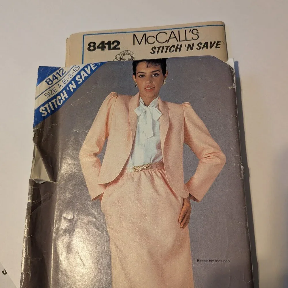 McCall's 8412 Jacket & Skirt sewing pattern UNCUT 6-10
